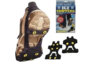 HOCHSTE Ice Grippers Snow Grips Winter Shoes Boots Strap Metal Spikes Studs Universal