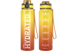 Sahara Sailor Botella de Agua, 500ML/750ML Botella Agua Deporte, Botella Agua Motivacional, Sin BPA & Prueba de Fugas, para Deporte, Gimnasio, Running, Escuela, Bicicleta (1 Botella)