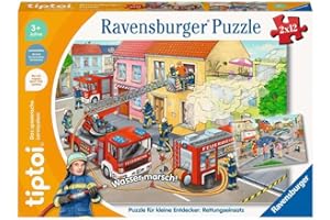 Ravensburger tiptoi Puzzle 00133 Puzzle für kleine Entdecker: Rettungseinsatz, Puzzle für Kinder ab 3 Jahren, für 1 Spieler