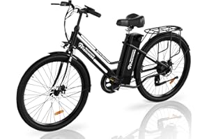 EVERCROSS EK8S Bici Elettrica per Adulti, E-Bike da 26'' con Pedalata Assistita - Motore da 250W, Batteria da 36V 12Ah, 15/20/25 KM/H, Carico Massimo 120kg, Bici Elettriche donna e uomo da Montagna