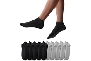 YouShow 10 Pares Calcetines Deportivos Tobilleros Hombre Mujer Cortos Calcetin Algodon