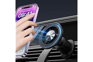 Tanzato Support Téléphone Voiture Magnétique,Support Mag safe Voiture Bras Télescopique réglable,Support de téléphone magnétique réglable à 360° pour iPhone 15 14 Redmi Huawei,Autres Smartphones