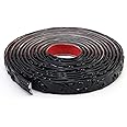 Black Peel and Stick Wall Molding Trim, Flexible Strip for Mirror Frame, Chair Rail, Cabinet, Picture Frame and Home DIY Decoration (5m x 26mm)