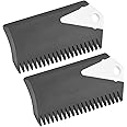 Yosoo Health Gear Surfboard Wax Comb, 2 Pieces Wax Comb and Fin Key, Surf Wax Comb, Surf Board Wax Removal Tool, Surfing Board Skateboard Longboard Wax Cleaner Tool Accessory