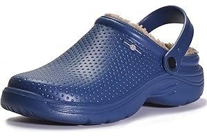 HSYOOES Zoccoli Donna Invernali Uomo Pantofole Impermeabile Sabot Scarpa Giardino Pelliccia Ciabatte Imbottite e Calde Pantofole da Giardino Antiscivolo Ciabatte