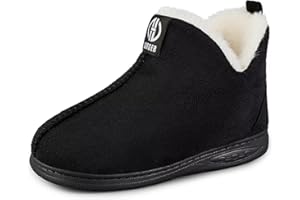 GURGER Chaussons Enfant Garçon Fille Hiver Chaud Peluche Pantoufles de Maison Bottes d'hiver Antidérapantes