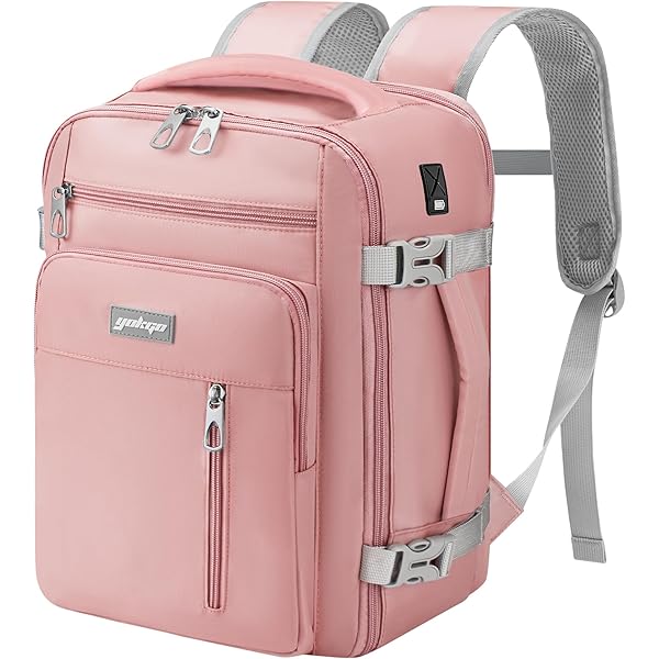 LOVEVOOK Handbagagerugzak, reisrugzak voor dames, uitbreidbaar design, rugzak, handbagage, vliegtuig, reisrugzak als cabin bag voor reizen en zaken, zwart, 40x30x20cm-24L, Minimalistisch