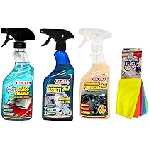 Ma-Fra Kit Pulizia Auto Interni - Trattamento 3in1 Pelle, Plastiche E Vetri + 7 Panni Microfibra - Foto 4
