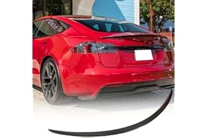 TGFOF Trockener Kohlefaser Kofferraumspoiler für Tesla Model S 2021-2023 4-Türer Heckspoiler Flügellippe