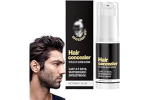 JINJIAR Hair Concealer,Hair Loss Concealer,Root Touch Up Hair Color,Water & Sweat Resistant Hair Loss Con-cealer,Easily Cover Loose Ha-ir,R-oot Cover Up,Ha-ir Root Touch Up,H-air Fibers for Men,Root Co-ver Up