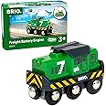 Brio World - Locomotiva per Treno Merci a Batterie, BRIO Treni-Vagoni-Veicoli, Età Raccomandata 3+