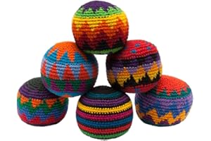 Hacky Sack - Knitted Kick Balls Assorted Colors 6 Pack by Old Glory