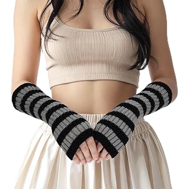 BESPORTBLE 4Paare Schwarze Armwärmer Mit Daumenloch Baumwoll