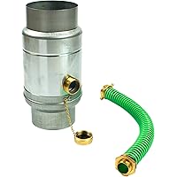 Zink Regenwassersammler 80 mm mit Schlauch- und Fassanschluss für das Fallrohr, Titanzink Regensammler 85% Wasser-Ertrag…