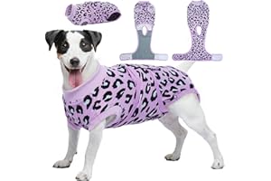 Kuoser Combinaison de Récupération Chirurgicale pour Chien, Chemise de Récupération Après Chirurgie pour Blessures Abdominales et Maladies de la Peau, Alternative au Collier et au Cône E