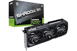 MSI GeForce RTX 5070 Ti 16G SHADOW 3X OC – 16 GB GDDR7 (28 Gbps / 256-bit) – PCIe 5.0 – Design termico a tripla ventola (3 x TORX FAN 5.0) – HDMI 2.1b / 3 x DisplayPort 2.1b