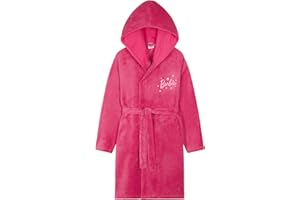 Barbie Bata Infantil Polar para Niña, Bata de Casa con Capucha y 2 Bolsillos - Regalos para Ninos y Adolescente