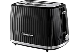 Russell Hobbs Eden 2 Slice Toaster (6 Browning settings, High lift feature, Frozen, reheat, cancel functions, Removable crumb tray, 800W, Black) 27371