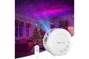 MYSTILUCK Projocteur de Ciel Étoilé LED - Veilleuse Galaxie Lampe de Nuit, avec Minuterie, Télécommande, Modes de Lumière & Régulation RGB, Lumières d'Ambiance pour Enfants/Adultes, Cadeaux Anniversaire/Noël