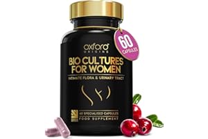 OXFORD ORIGINS Advanced Probiotics for Women | Made in The UK | Scientifically Formulated Vaginal Probiotics | Cranberry Extract UTI Supplements for Intimate Flora Support | 100 Billion CFU/g | 60 Capsules