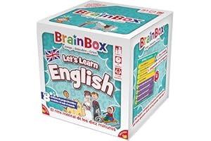 BEZZERWIZZER Brain Box G123452 - Green Board Games BrainBox Lets Learn English - Juego de Mesa en Español, 1 o mas jugadores
