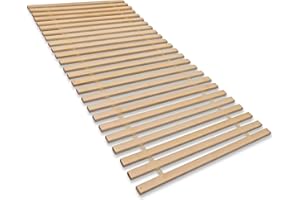 ‎BETTEN-ABC Betten-ABC Madera Rollrost XXL mit 23 extra stabilen Leisten aus massiven Buchenholz, belastbar bis ca. 280 kg Größe 90 x 200 cm