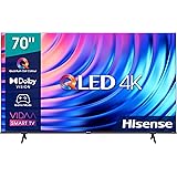 Hisense 70" UHD 4K 70E78HQ, Smart TV VIDAA 5.0, HDR10+ Decoding, Dolby Vision, VA, Controlli vocali Alexa/Google Assistant, T