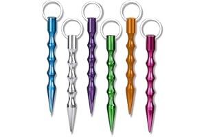 AIMEKE 6 PCS Bastone Autodifesa Kubotan Portachiavi Bastone di Autodifesa con Impugnatura Ergonomica (6 Colore)