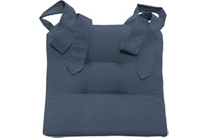 JEMIDI Stuhlkissen Sitzpolster 42x46x7cm - Indoor Outdoor Sitzkissen extra dick - Sitzauflage mit Schleifenband für Esszimmer Stuhl Gartenstuhl