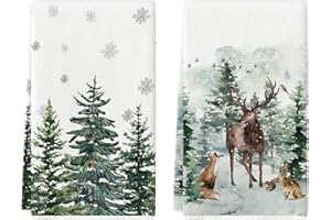 Artoid Mode Set di 2 asciugamani da cucina in poliestere con motivo a fiocchi di neve, 42 x 65 cm