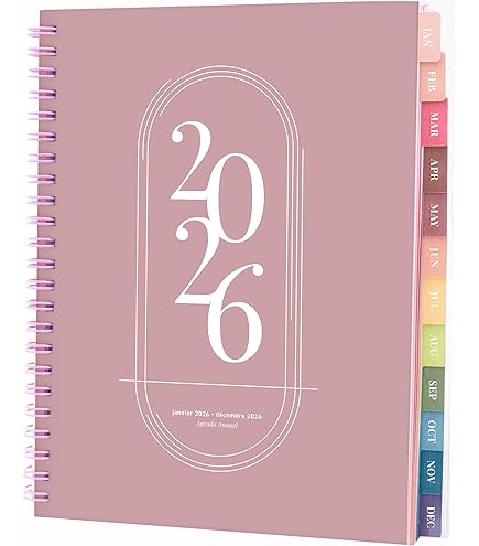 Agenda 2025 Semainier Spirale,A5 Agenda Scolaire De Janvier à Décembre