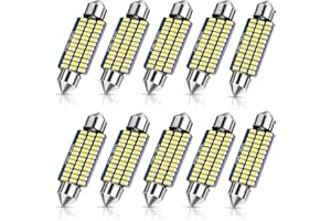 NEOVSUNY Auto Led Innenbeleuchtung, 10 Stück 41mm Led Innenraumbeleuchtung Auto, Auto Innen Beleuchtung, 12v Led Ambientebeleuchtung Birne, Canbus Fehlerfreie GlüHbirne Leselampe Quelle, Plug And Play