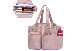 ‎FASROM Fasrom Lehrertasche Damen Groß, Arbeitstasche für Lehrer mit Laptopfach, Ideal für Lehrerbedarf, Rosa