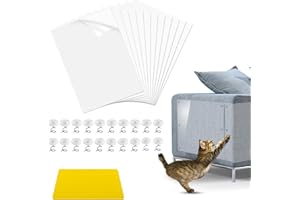 SITARCMIN 12 Stück Katzen Kratzschutz Folie(45x30cm), Anti Kratz Folie für Katzen, Kratzschutz Sofa Klebefolie, Selbstklebende Schutzfolie für Möbel, Tür, Wand