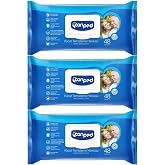Canped Patient Body Perineal Cleansing Wet Wipes Towel 48 Leaf Xl (Set of 3) With Plastic Lid