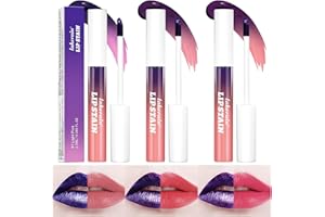 FDJZXW Pack of 3 Lip Tint Peel Off, Matt Lip Stain Peel Off, Waterproof Peel Off Lip Stain, Highly Pigmented Matte Finish Lipstick, Moisturise Lip Tattoo for Peeling, Long Lasting Lip Tattoo Peel Off