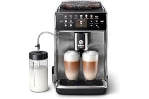 PHILIPS Saeco GranAroma W pełni automatyczny ekspres do kawy – 16 rodzajów napojów, intuicyjny kolorowy wyświetlacz, 6 profili użytkownika, młynek ceramiczny (SM6585/00)