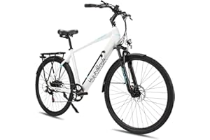 AKEZ 700C 27.5'' Electric Bikes for Adults Pedal Assist Ebike, 250W Electric Bicycle Mountain E Bikes for Men with 36V 10Ah 13Ah Battery, Shimano 7 Gears