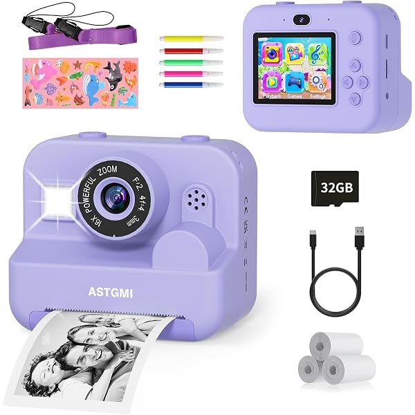 Againmore Custodia per fotocamera per bambini, compatibile con i bambini verdi, per Uleway/per Gofunly/per fotocamera digitale NUOTUN, rosa., No