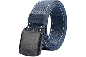 LionVII Ceinture en Nylon Homme - Boucle en Plastique - Sangle de Ceinture Entièrement Réglable pour le Travail