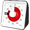 Visual 60 Minute Countdown Timer - Silent Movement, Loud Alarm for Kids, Classroom, Exam & Kitchen Use