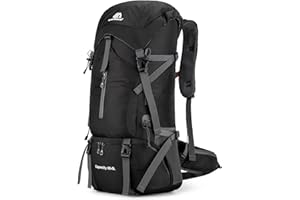 NTUOCAW 70L Hiking Backpack with Rain Cover Large Trekking Backpack for Men Women Waterproof Camping Rucksack Lightweight Backpacking for Outdoor Sports Travel Hiking Cycling Climbing Mountaineering