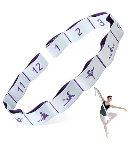 Sangle De Yoga Élastique Avec 11 Anneaux - Ceinture Stretch Pour Pilates, Danse, Fitness Et Entraînement