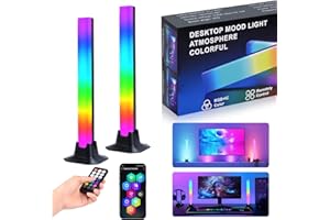 EUAKEE Inteligentne listwy oświetleniowe LED, inteligentne podświetlenie telewizora, lampa RGB wieża oświetleniowa, inteligentna tęcza z aplikacją i pilotem zdalnego sterowania do komputera, telewizora