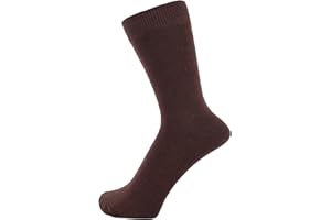 ZAKIRA Finest Combed Cotton Dress Socks in Plain Colours for Men, Women
