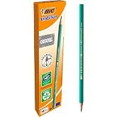 BIC Evolution Original HB Pencils, Unbreakable Lead, Firm Grip, Grey, 12-Pack