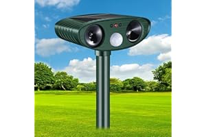 RUTIDA Répulsif Chat Ultrason, Repulsif Chat Solair & Repulsif Chat Exterieur Imperméable, Répulsif à ultrasons avec Détecteur de Mouvement pour Anti Chats Chiens Souris Ratons Animaux de Jardin