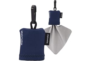 Spudz Alpine Innovations Classic Microfiber Cloth, Screen Cleaner and Lens Cleaner, Navy, Large, 10 x 10 Inches