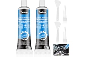 Taricor Karosseriekleber Schwarz, 2PCS 100ml Scheibenkleber Auto, Auspuff Dichtmasse Motor, Hochtemperatur Silikon Dichtmasse Kfz Karosseriedichtmasse