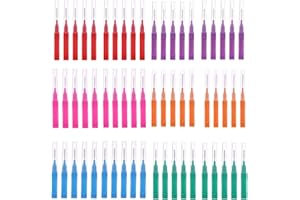 YPYMOD 60 Piezas Cepillos Interdentales, Cepillo Interdental Reutilizable con Caja de Almacenamiento, Cepillo de Cerdas únicas Herramienta de Limpieza de Dientes Para Higiene Interdental(6 Colores)